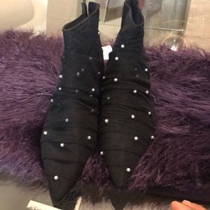 Zara Tulle and Pearl booties